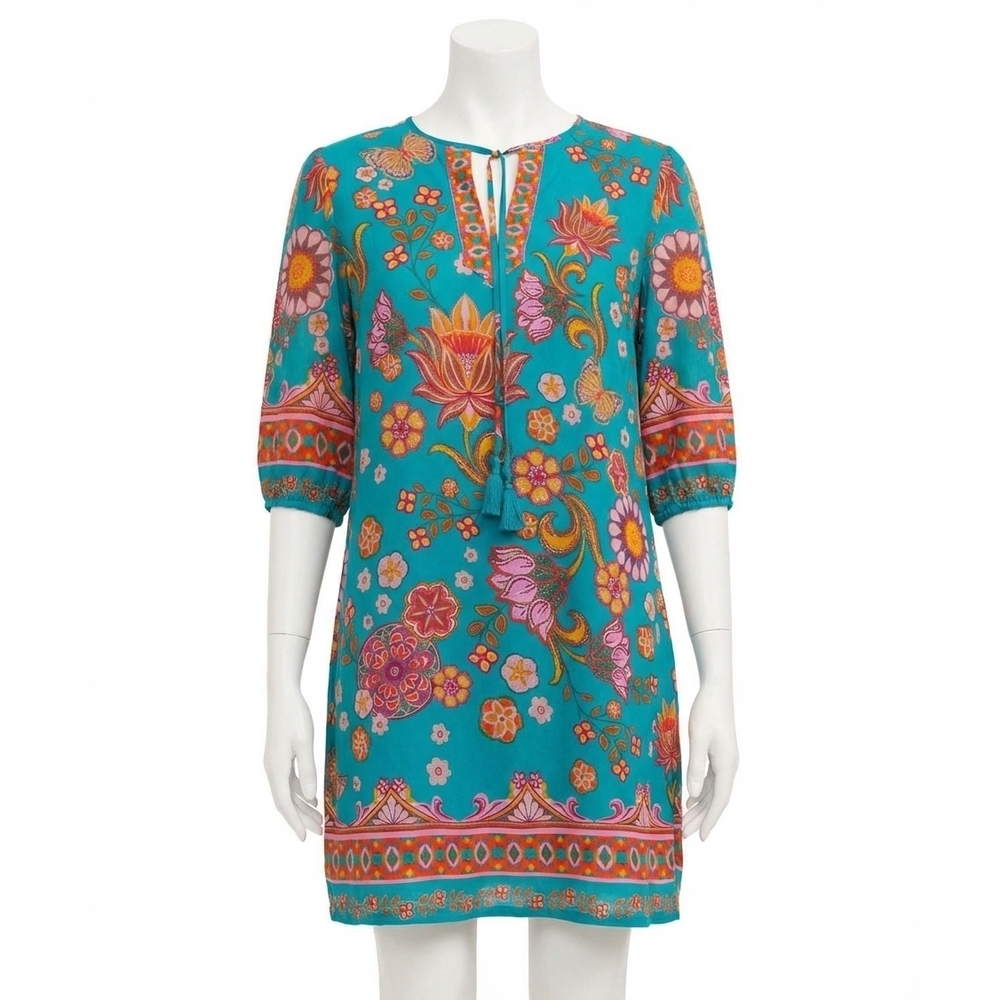 NEW JOHNNY WAS lavinia lined dress in dark endora